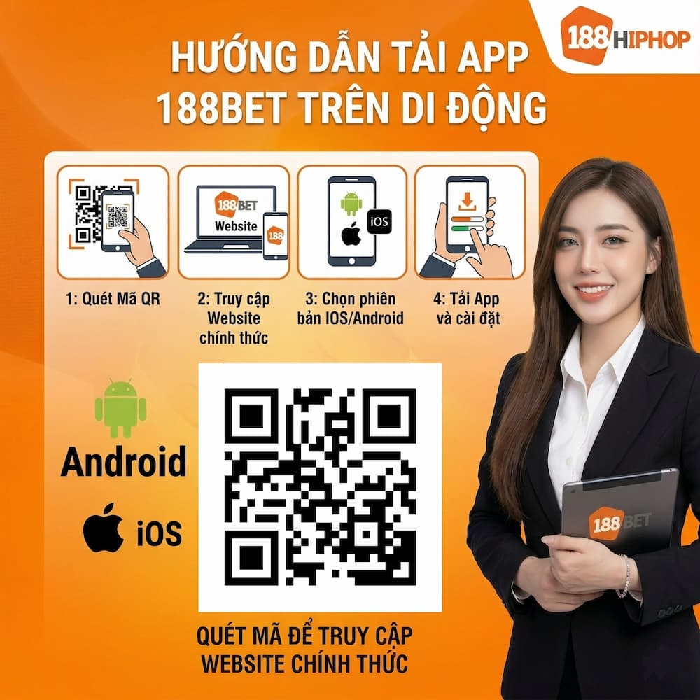Cài đặt App 188bet để trải nghiệm cá cược mượt mà và không lo bị chặn.